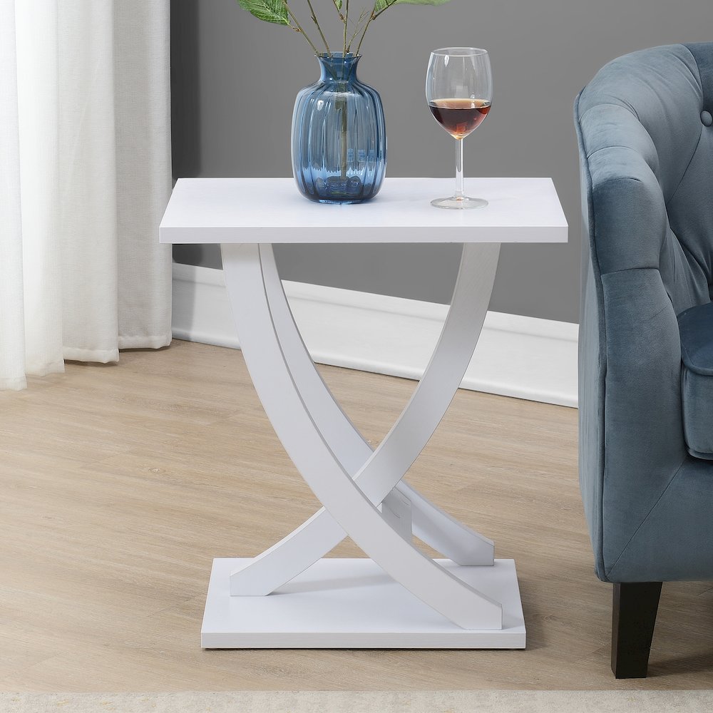 Newport Criss-Cross Chairside End Table. Picture 5
