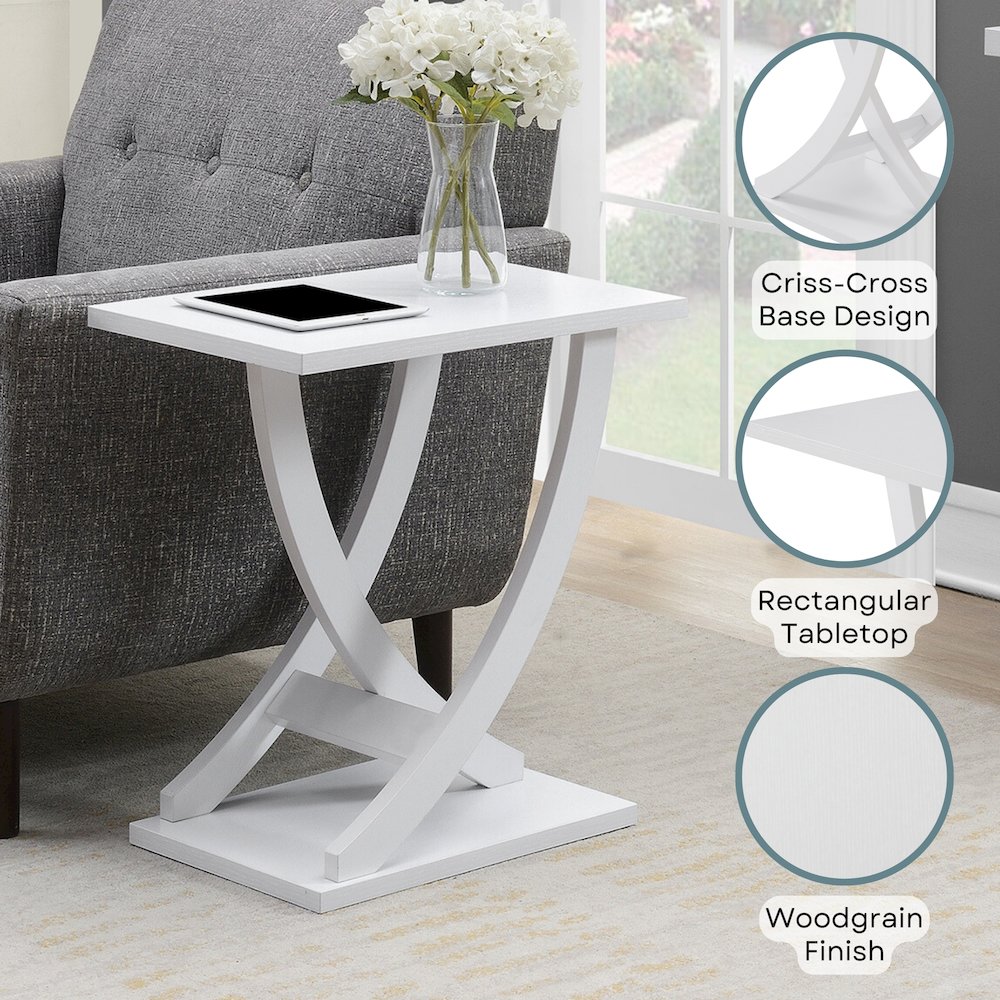 Newport Criss-Cross Chairside End Table. Picture 4
