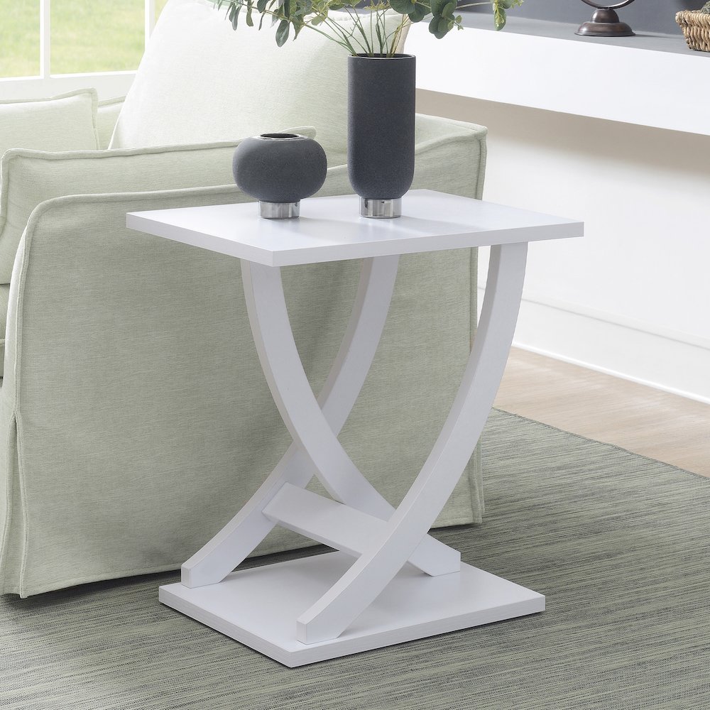 Newport Criss-Cross Chairside End Table. Picture 2
