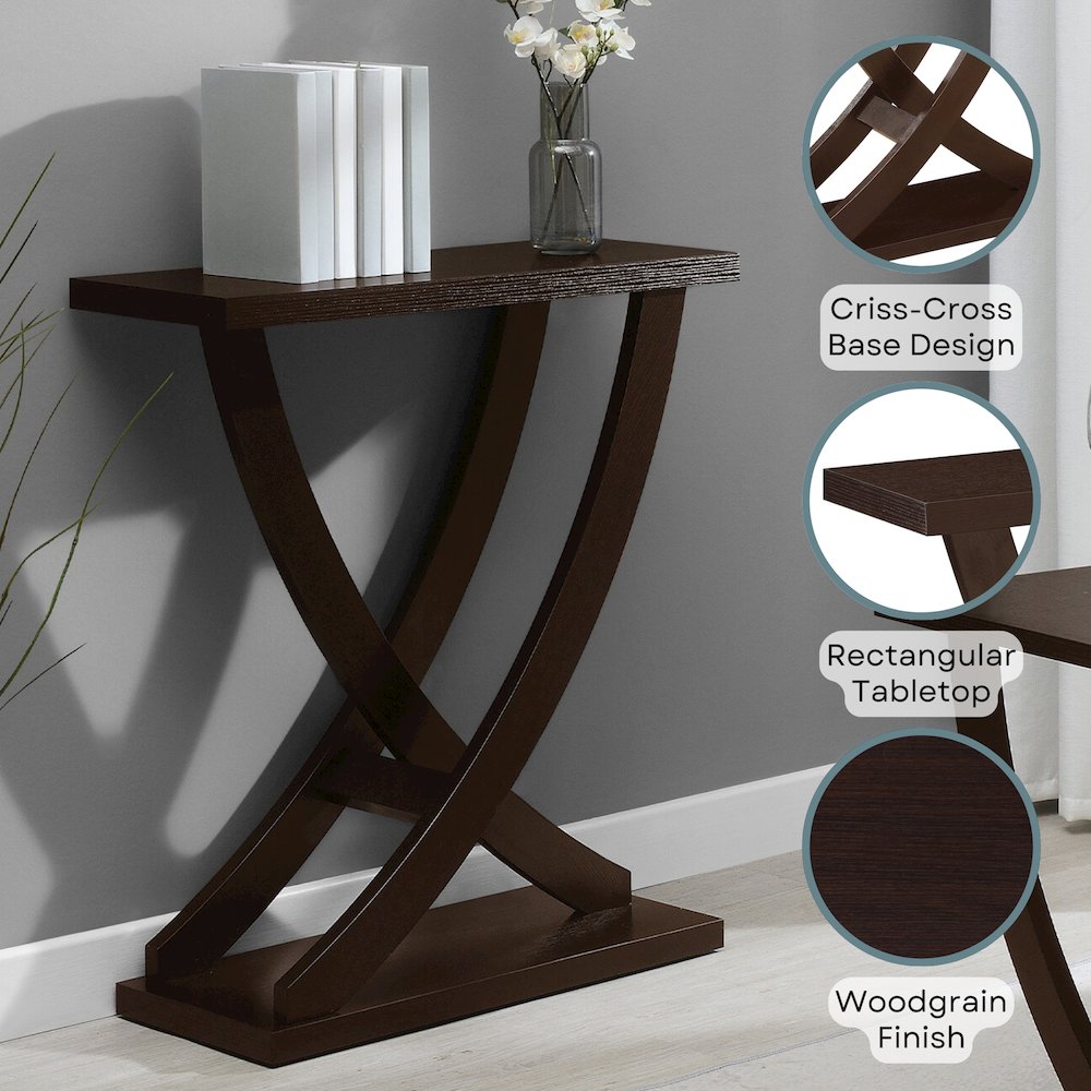Newport Criss-Cross Console Table. Picture 4