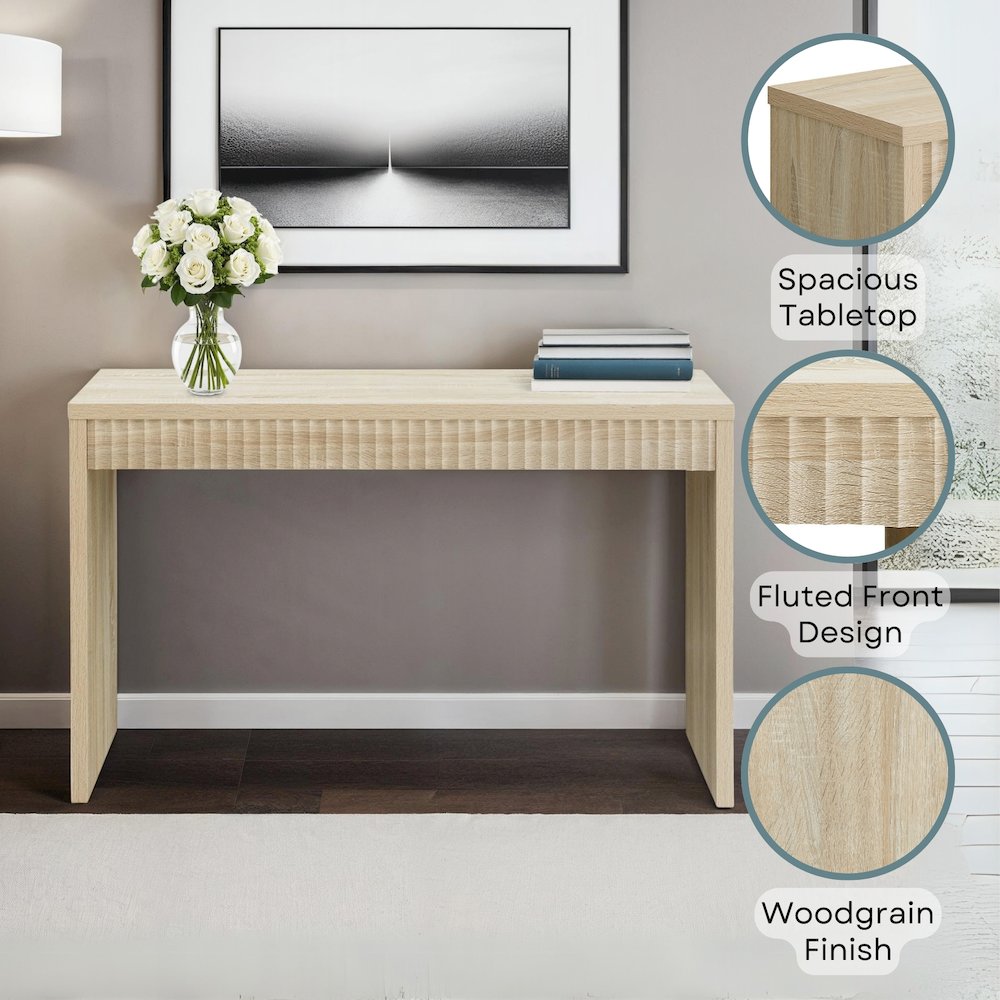 Northfield Carmel Fluted Entryway Hall Console Table/Desk. Picture 4