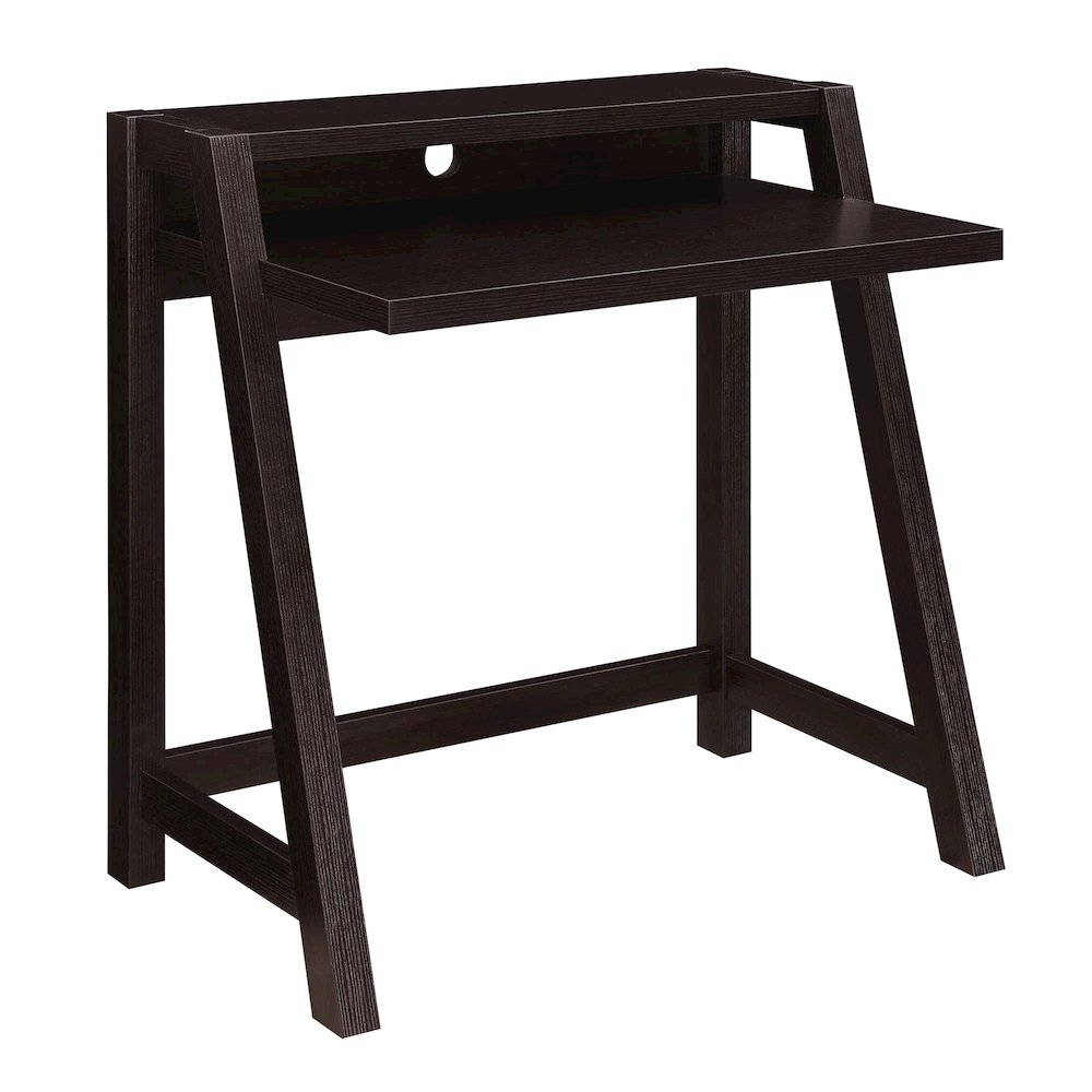 Newport Lilly 2 Tier Desk, Brown. Picture 1