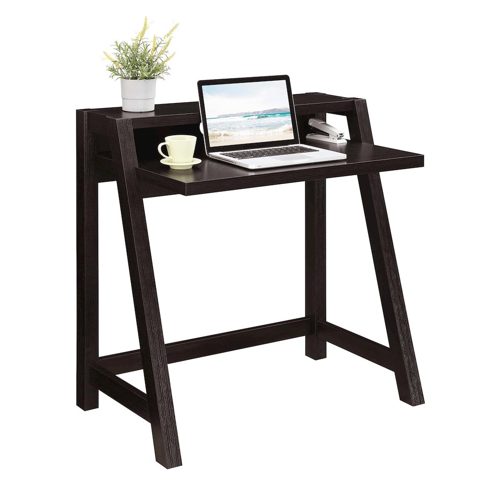 Newport Lilly 2 Tier Desk, Brown. Picture 3