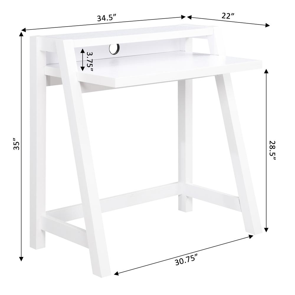 Newport Lilly 2 Tier Desk, White. Picture 5
