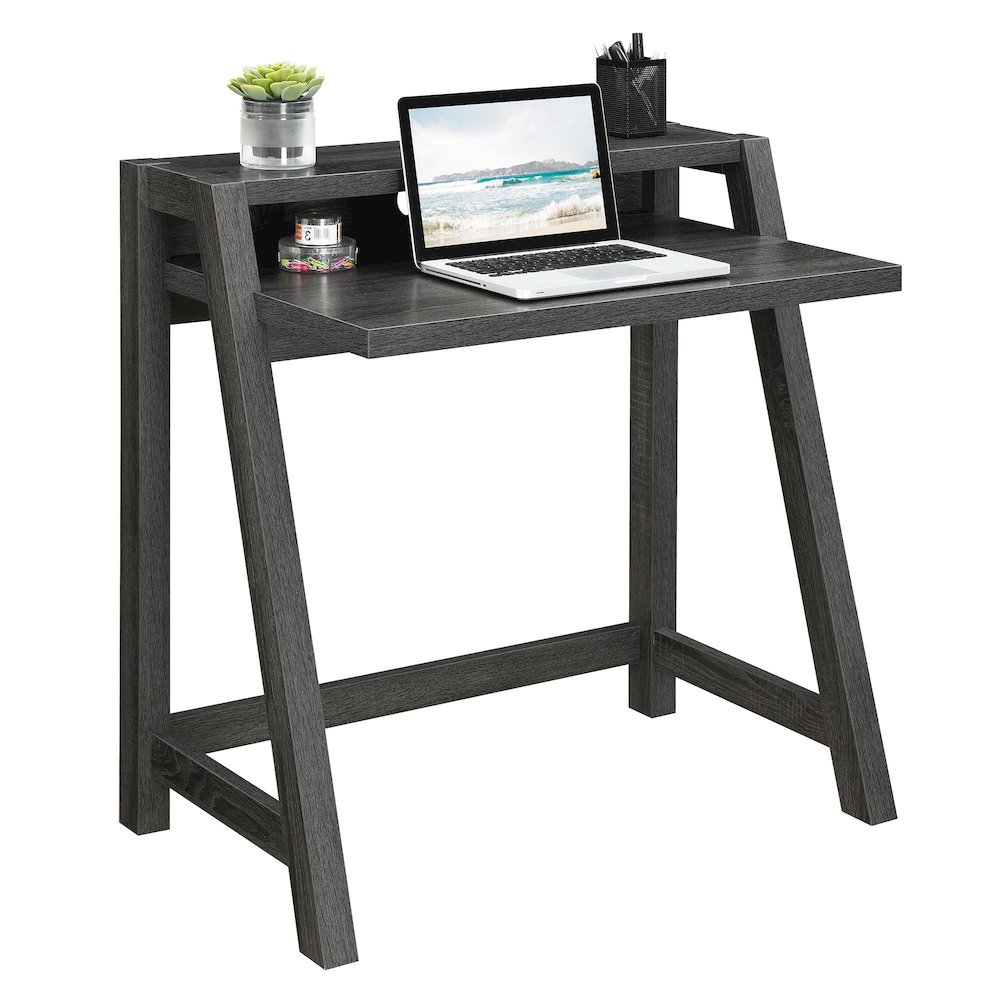 Newport Lilly 2 Tier Desk, Gray. Picture 3