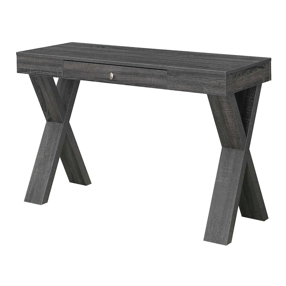 Newport 1 Drawer Desk, Weathered Gray. Picture 1