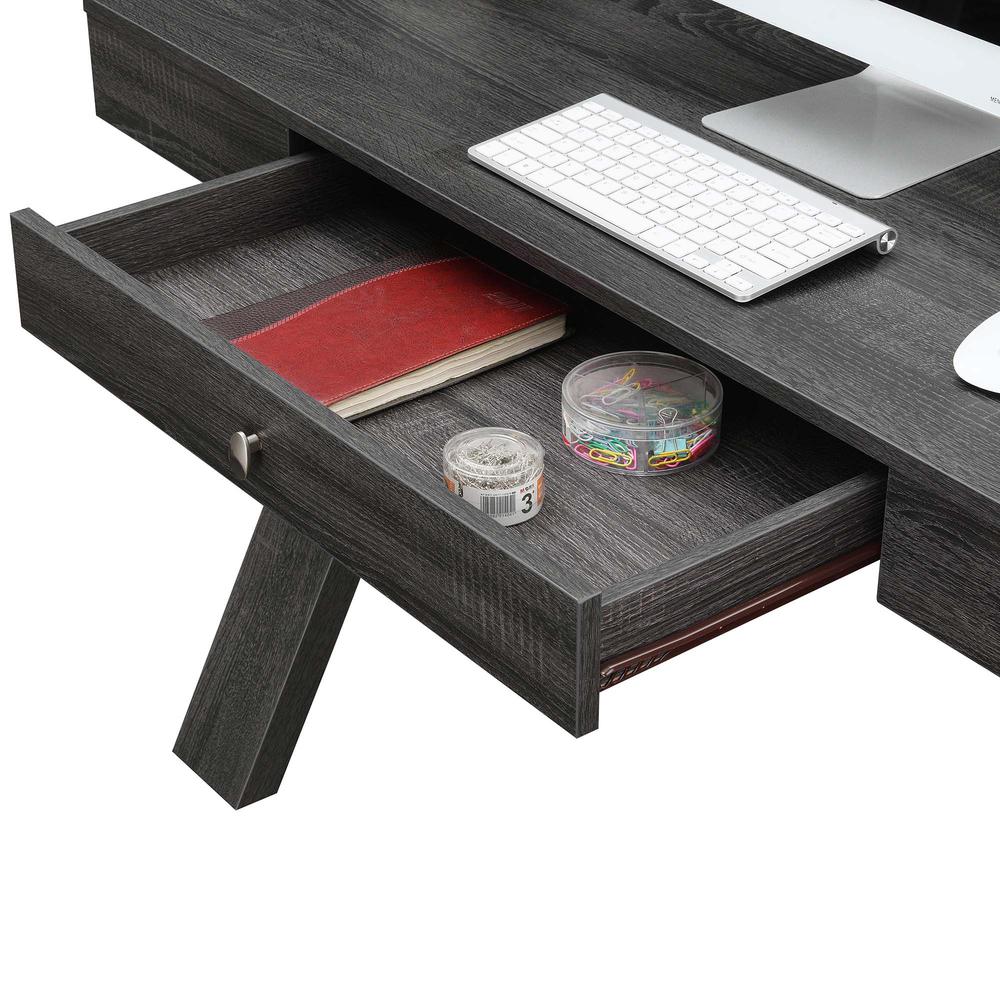 Newport 1 Drawer Desk, Weathered Gray. Picture 4