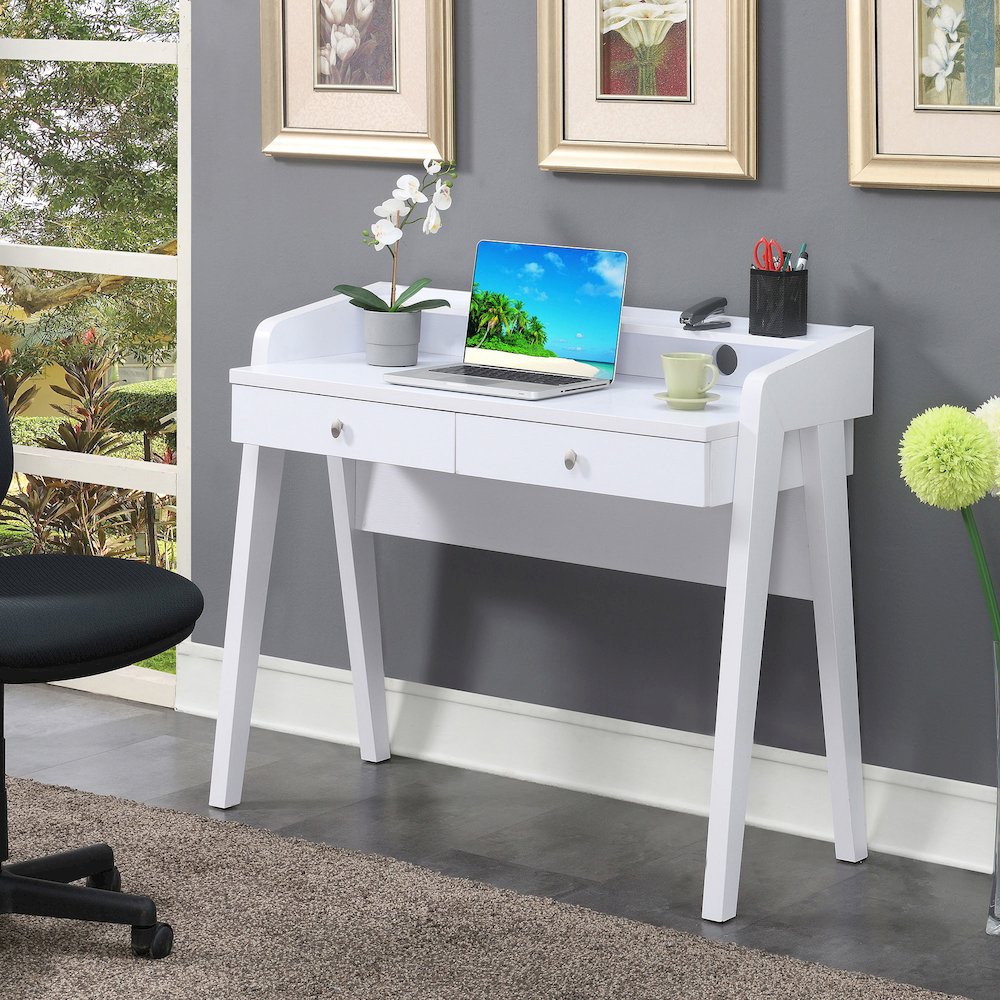 Newport Deluxe 2 Drawer Desk. Picture 2