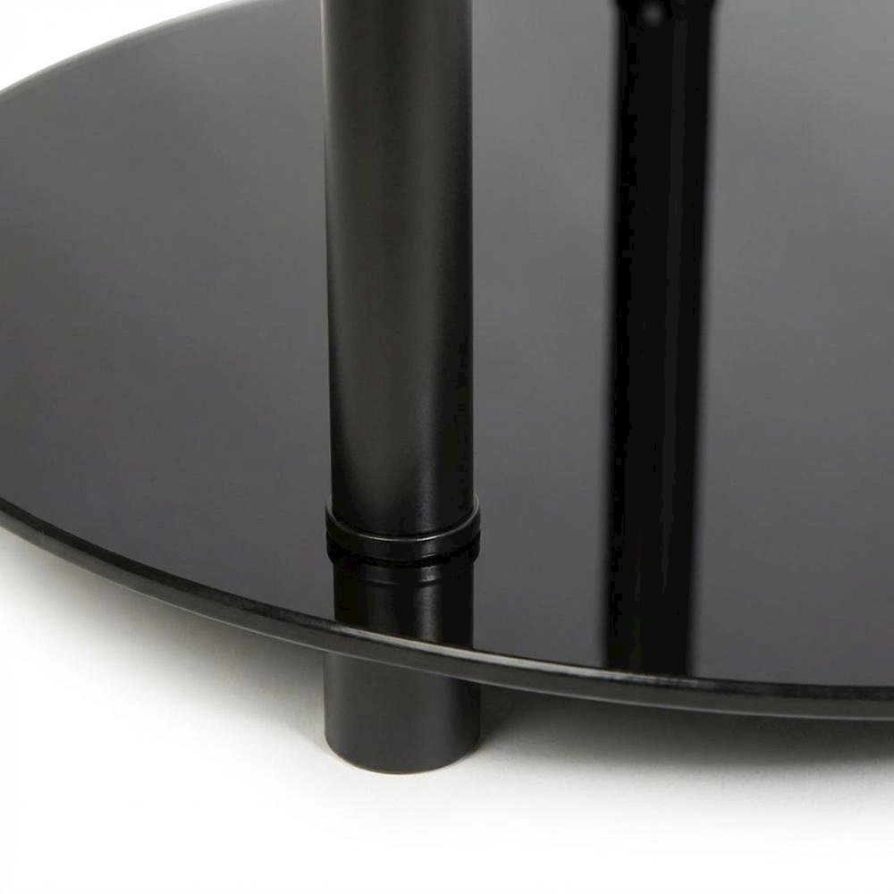 Glass 3-Tier Round Accent Table with Modern Design. Picture 5