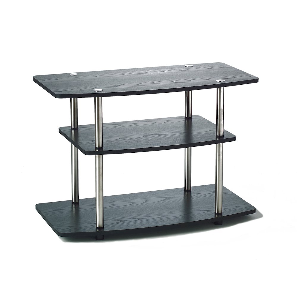 Designs2Go No Tools 3 Tier TV Stand for TVs up to 37 Inches. Picture 1