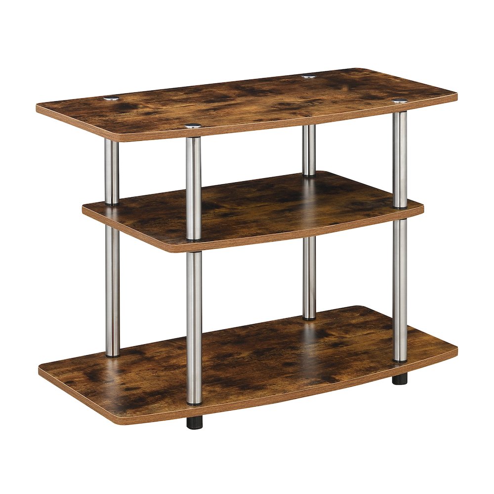 Designs2Go No Tools 3 Tier TV Stand for TVs up to 37 Inches. Picture 1