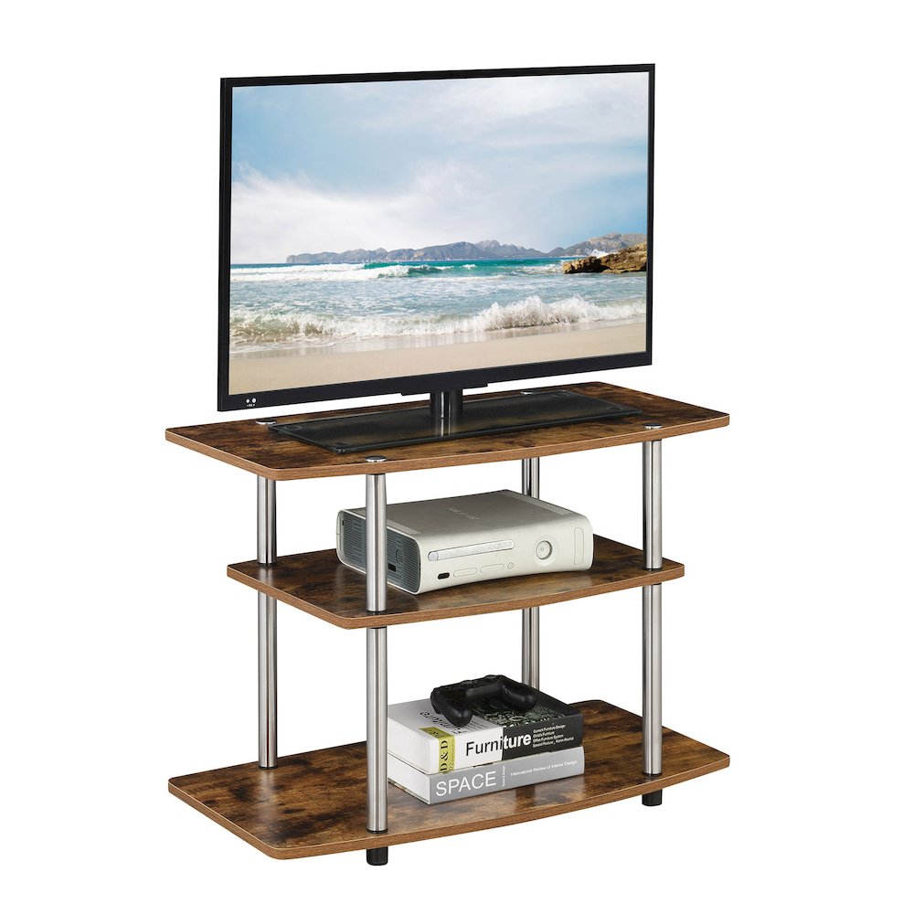 Designs2Go No Tools 3 Tier TV Stand for TVs up to 37 Inches. Picture 2