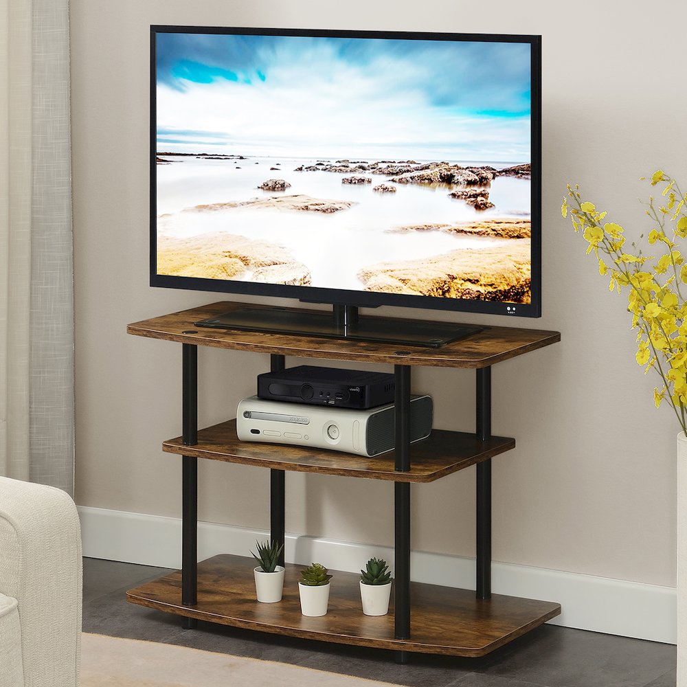 Designs2Go No Tools 3 Tier TV Stand for TVs up to 37 Inches. Picture 2