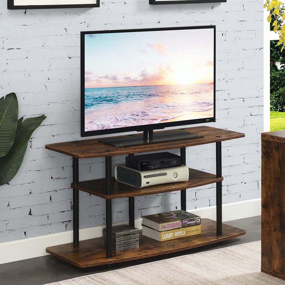 No Tools 3 Tier Wide TV Stand for TVs up to 46 Inches. Picture 3
