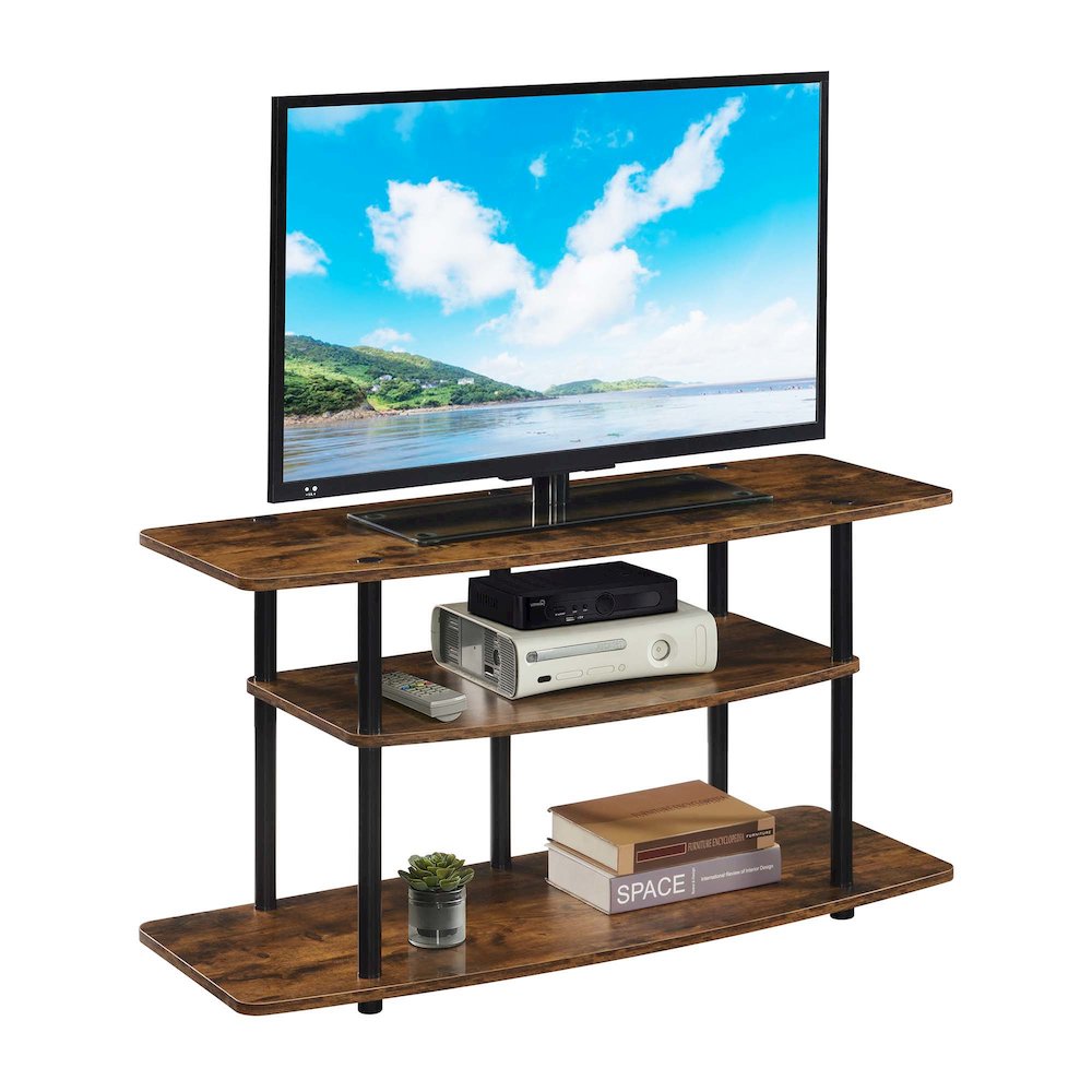 No Tools 3 Tier Wide TV Stand for TVs up to 46 Inches. Picture 3