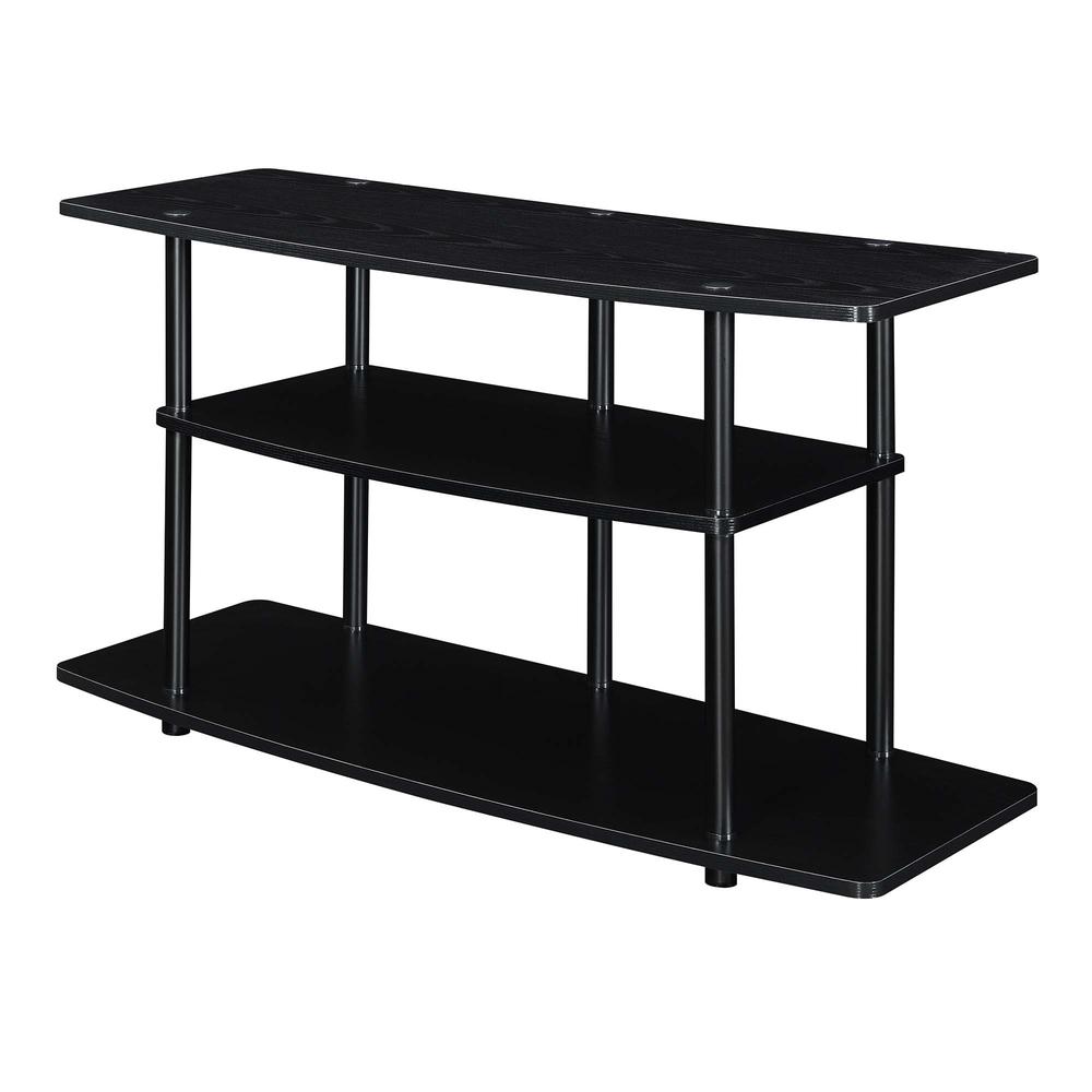 No Tools 3 Tier Wide TV Stand for TVs up to 46 Inches. Picture 1
