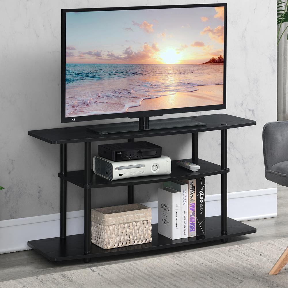 No Tools 3 Tier Wide TV Stand for TVs up to 46 Inches. Picture 3