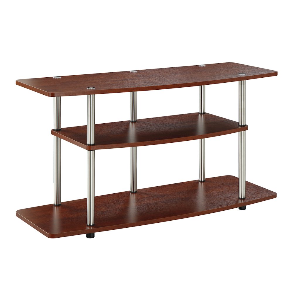 No Tools 3 Tier Wide TV Stand for TVs up to 46 Inches. Picture 1