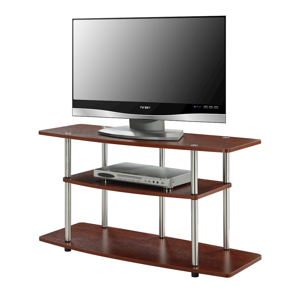 No Tools 3 Tier Wide TV Stand for TVs up to 46 Inches. Picture 3