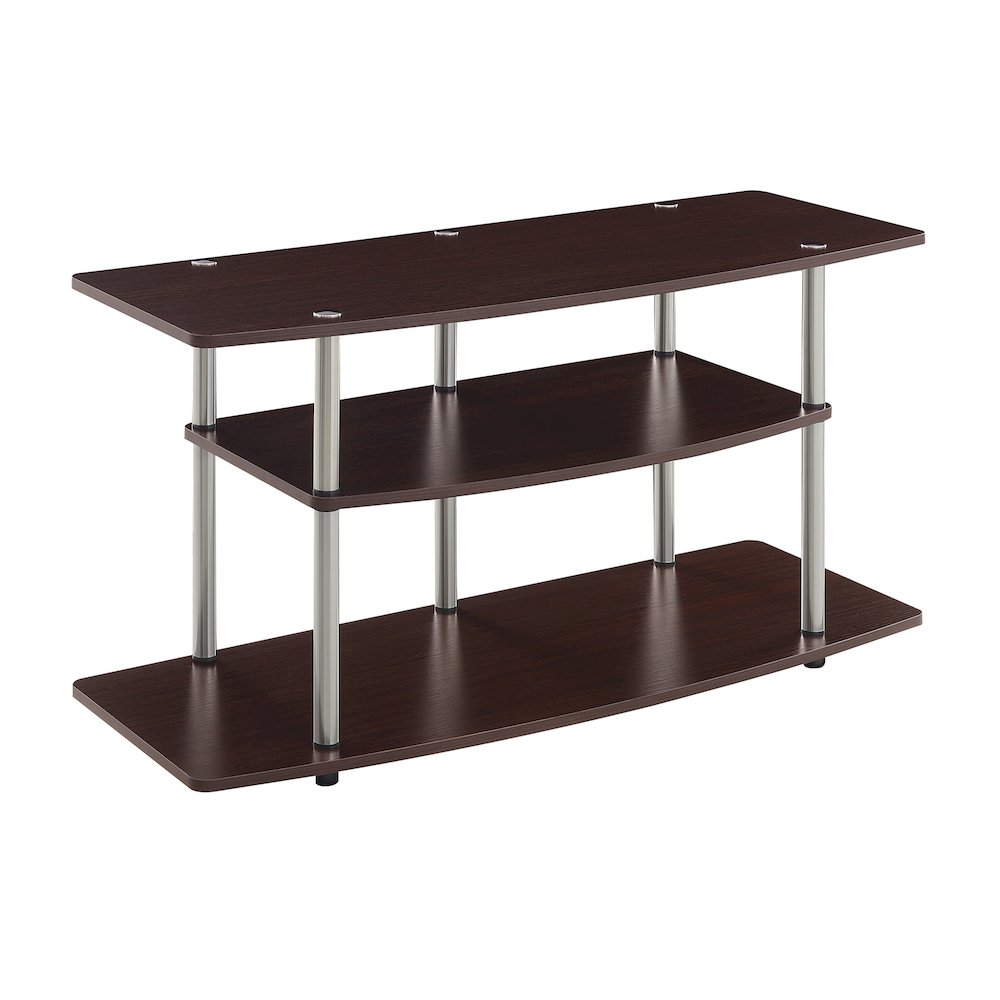 No Tools 3 Tier Wide TV Stand for TVs up to 46 Inches. Picture 1