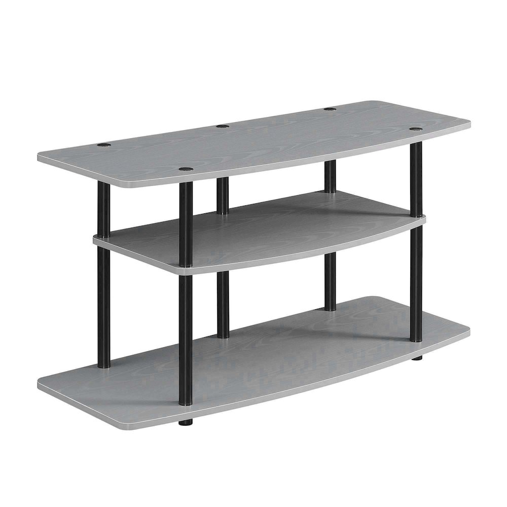 No Tools 3 Tier Wide TV Stand for TVs up to 46 Inches. Picture 1