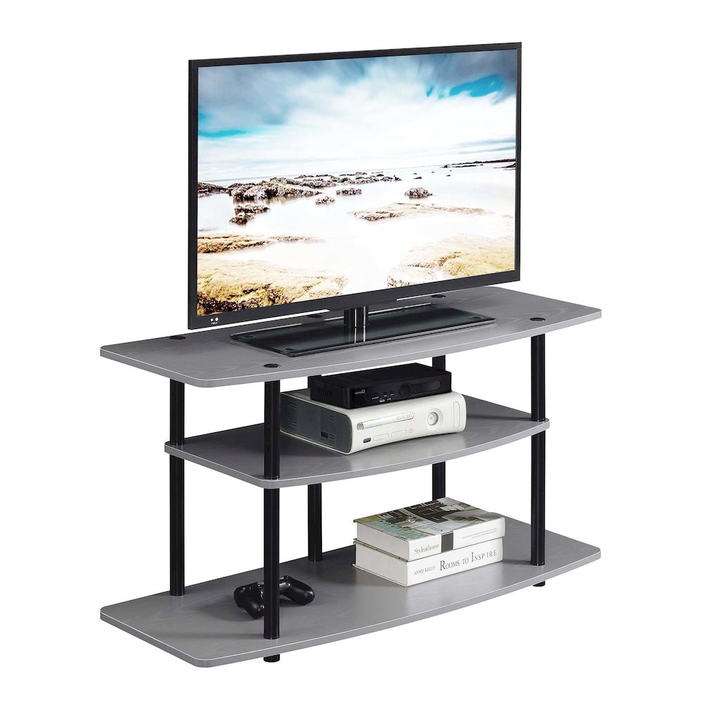 No Tools 3 Tier Wide TV Stand for TVs up to 46 Inches. Picture 3
