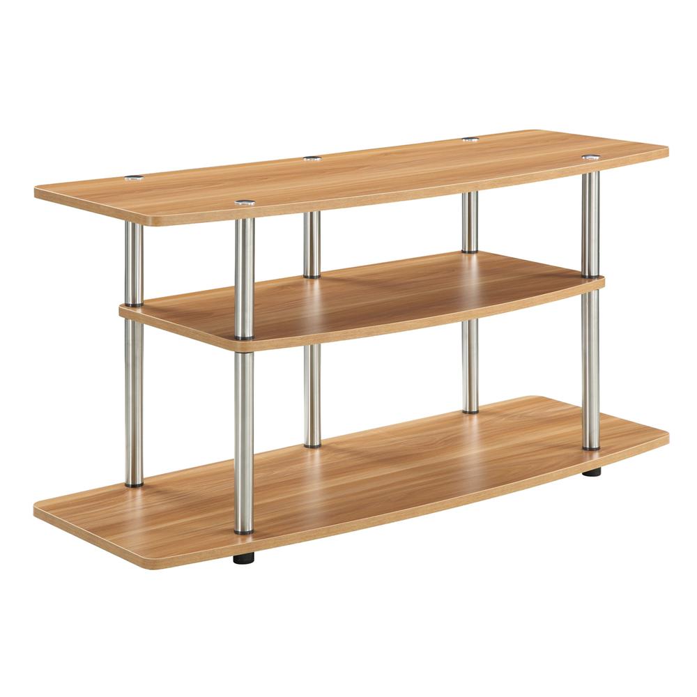 No Tools 3 Tier Wide TV Stand for TVs up to 46 Inches. Picture 1