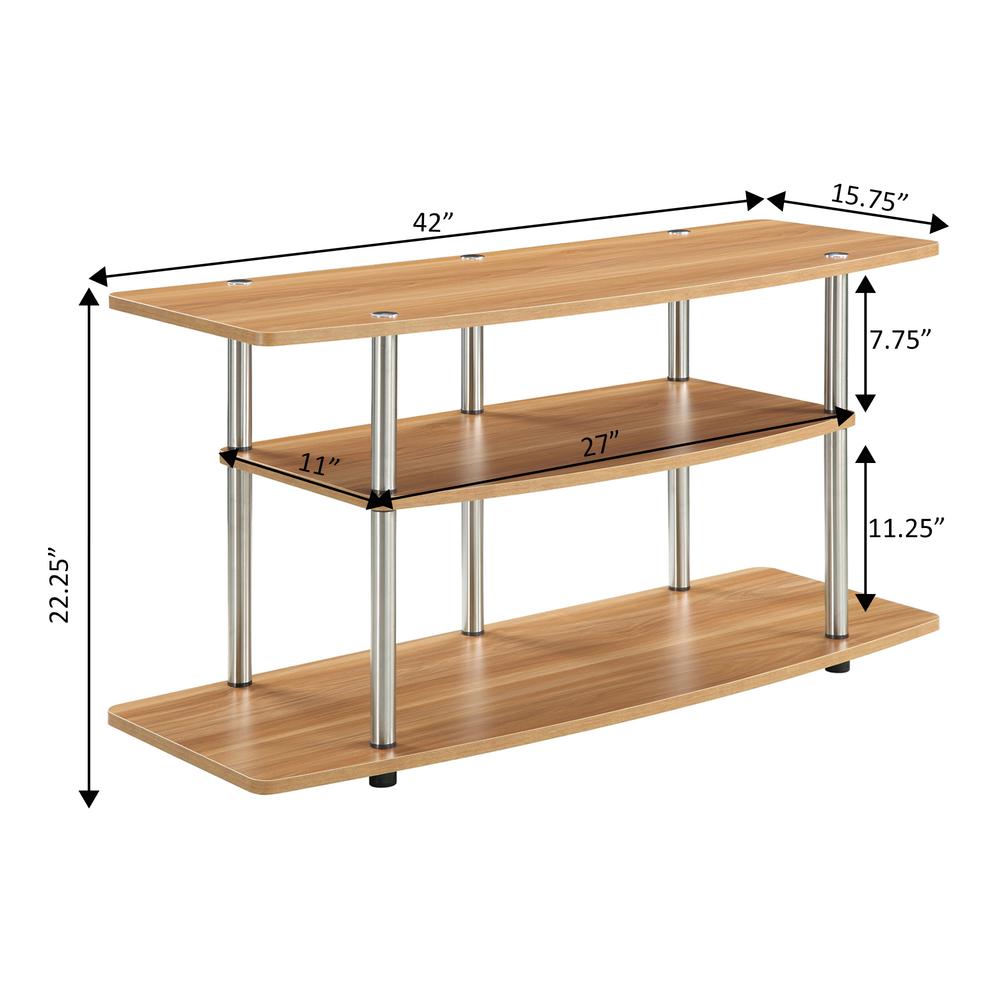 No Tools 3 Tier Wide TV Stand for TVs up to 46 Inches. Picture 4