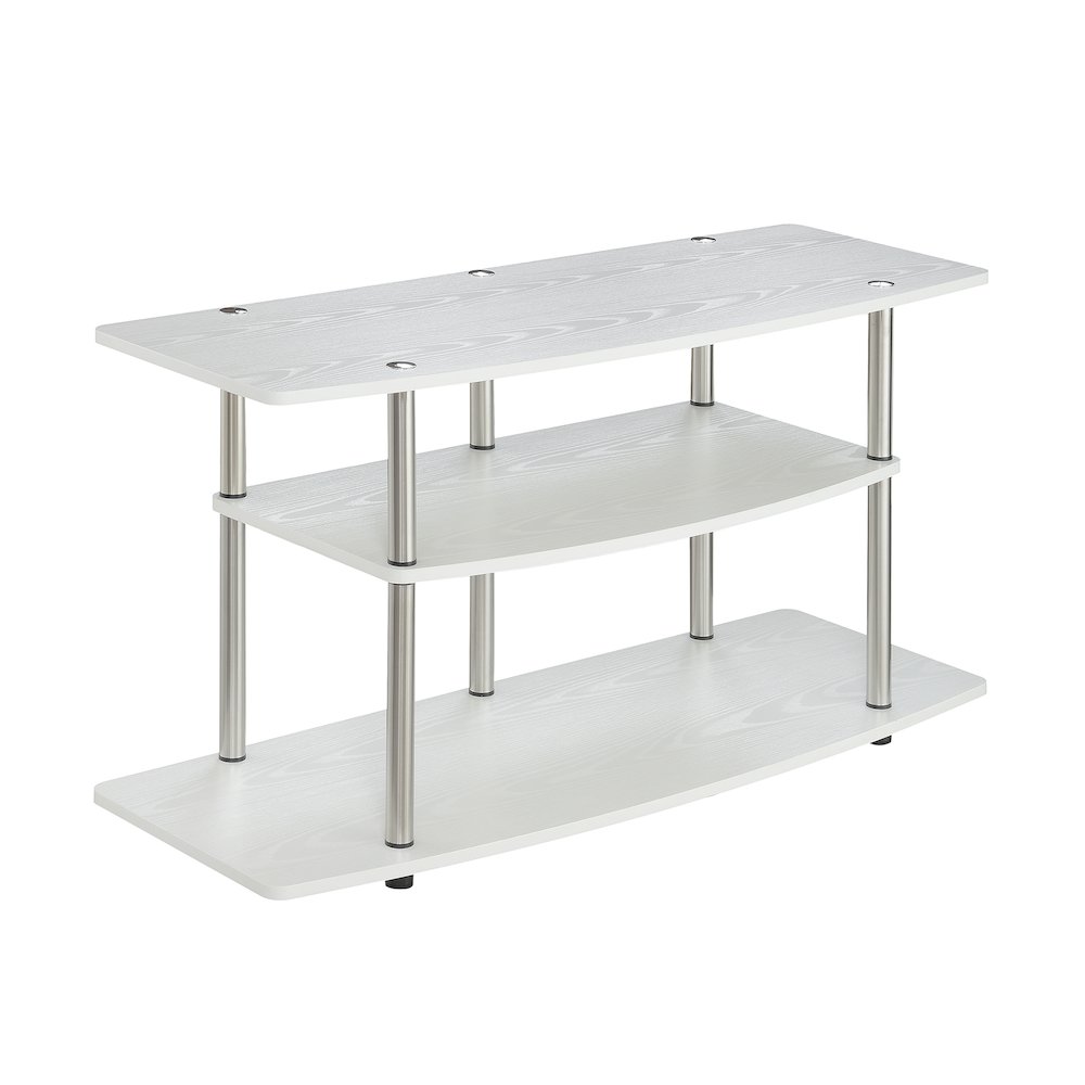 No Tools 3 Tier Wide TV Stand for TVs up to 46 Inches. Picture 1