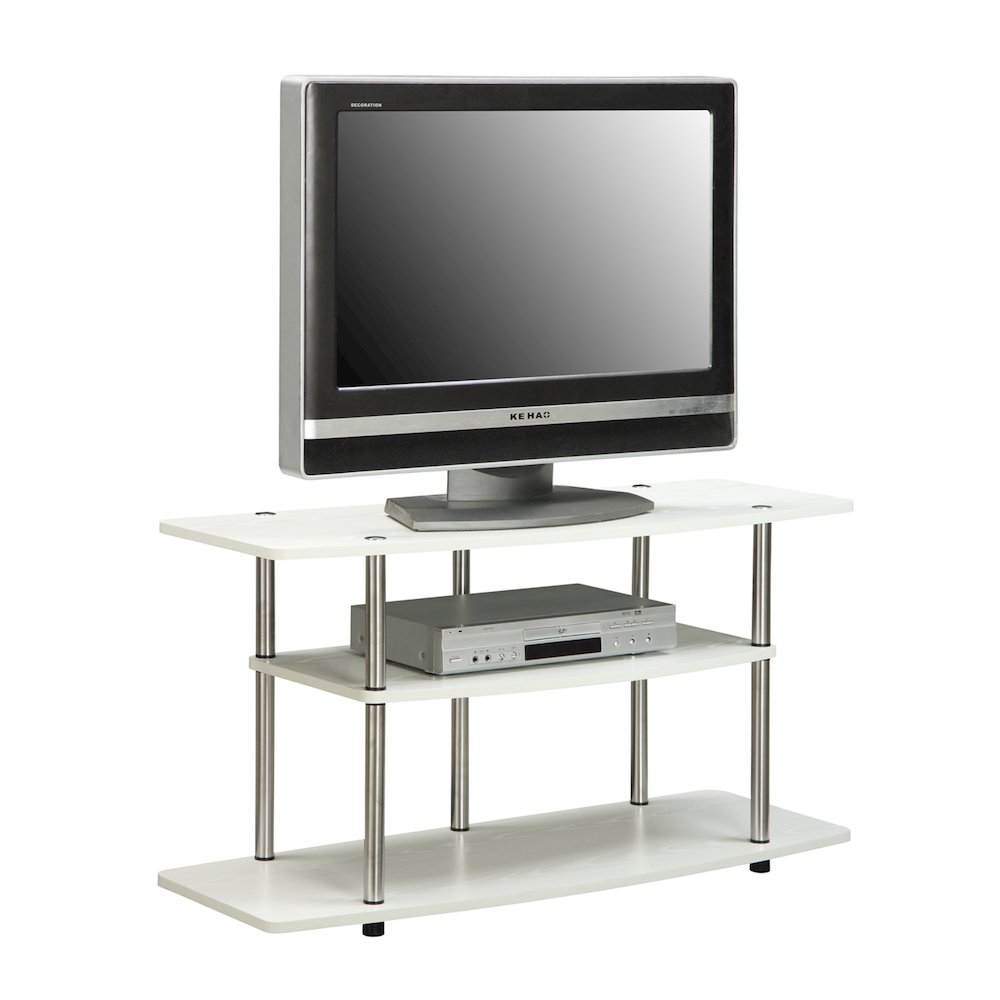 No Tools 3 Tier Wide TV Stand for TVs up to 46 Inches. Picture 3