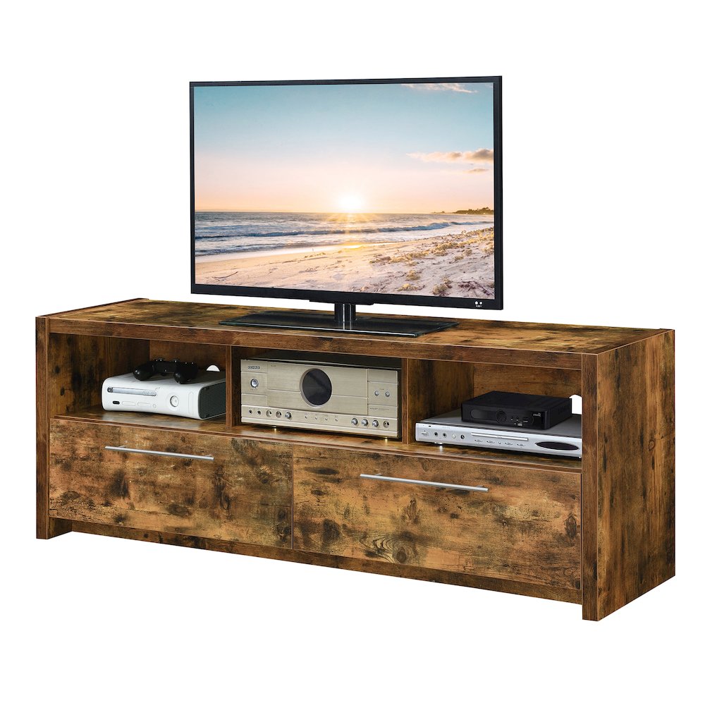 Newport Marbella TV Stand with Cabinets and Shelves for TVs up to 65 Inches. Picture 3