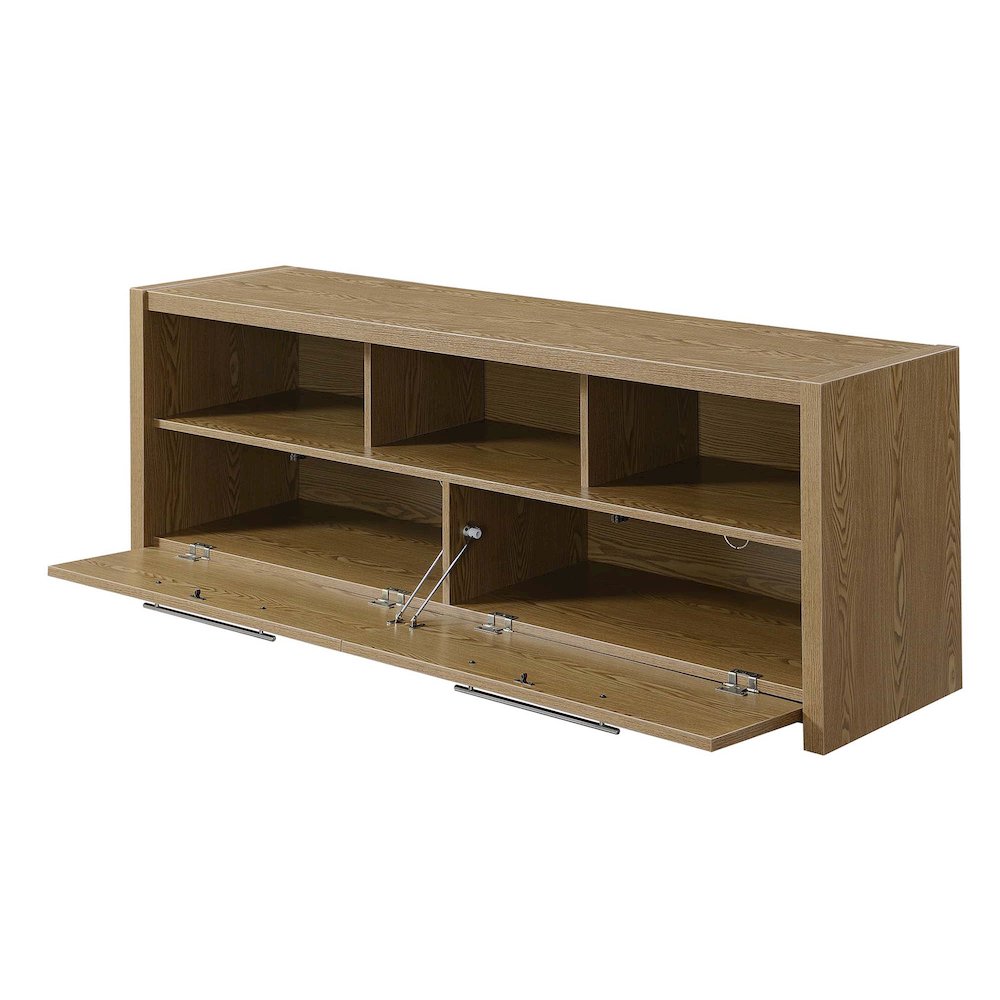 Newport Marbella TV Stand with Cabinets and Shelves for TVs up to 65 Inches. Picture 1