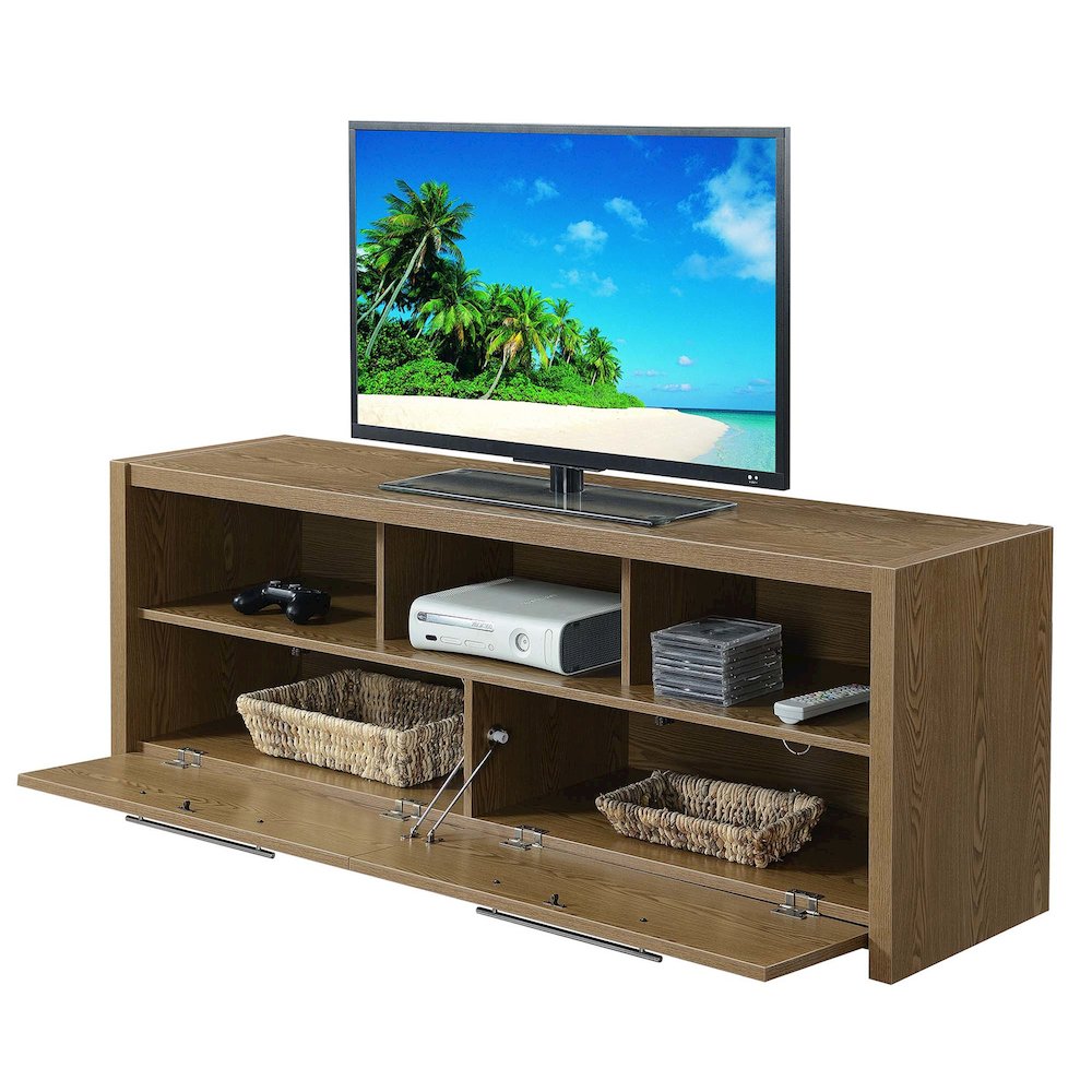 Newport Marbella TV Stand with Cabinets and Shelves for TVs up to 65 Inches. Picture 2