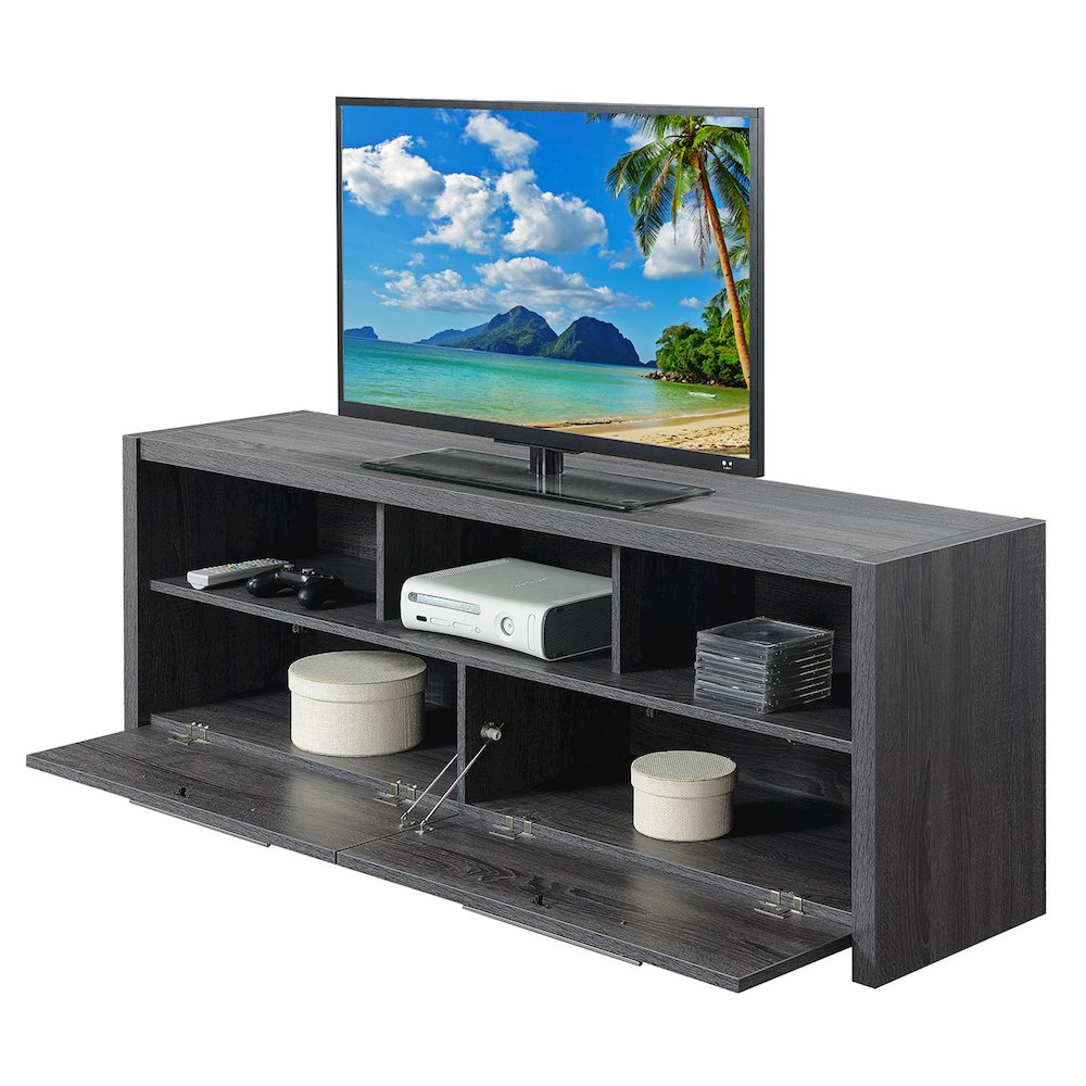 Newport Marbella TV Stand with Cabinets and Shelves for TVs up to 65 Inches. Picture 3