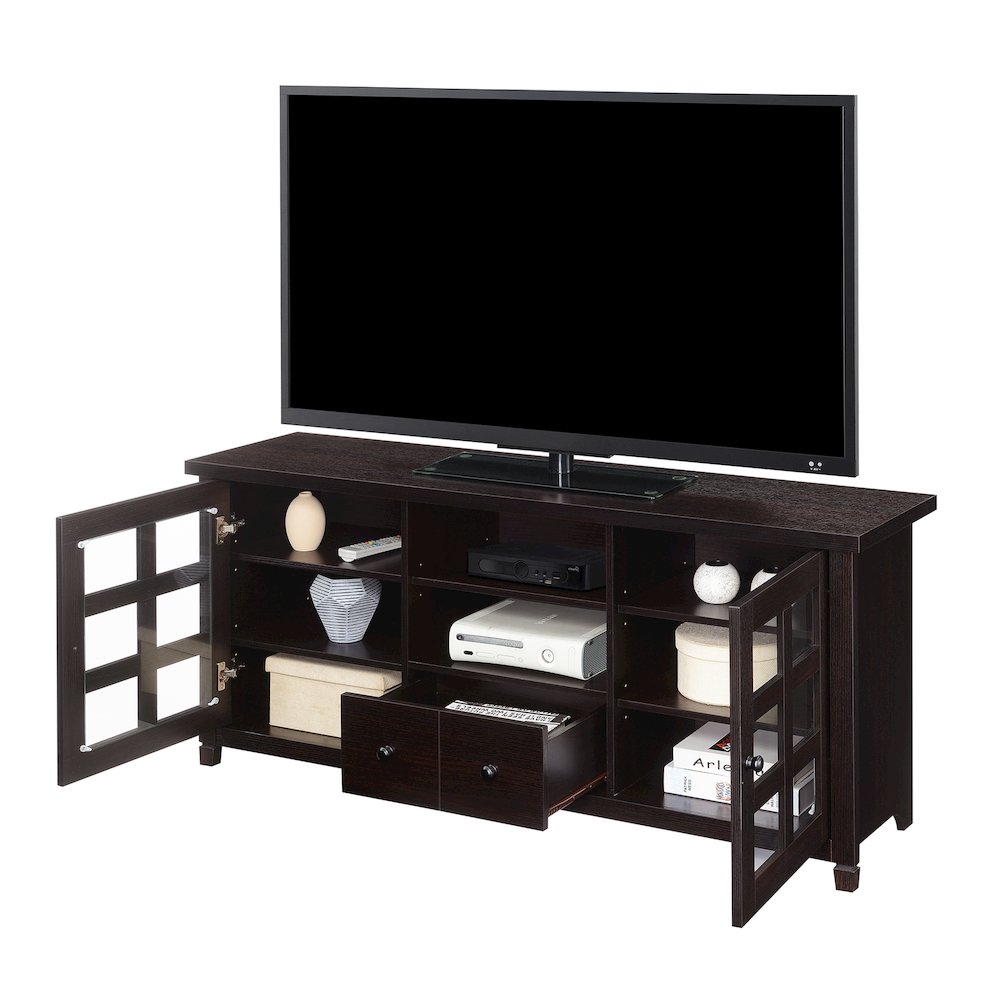 1 Drawer TV Stand with Storage Cabinets and Shelves for TVs up to 65 Inches. Picture 3
