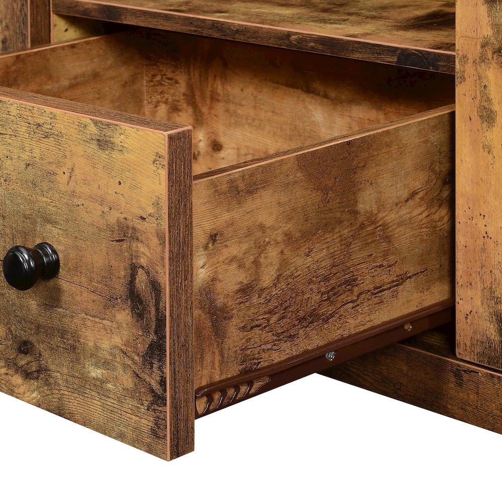 1 Drawer TV Stand with Storage Cabinets and Shelves for TVs up to 65 Inches. Picture 6
