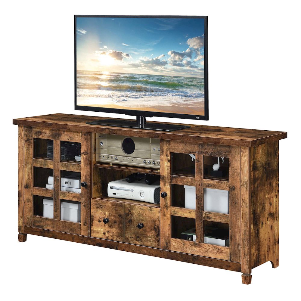 1 Drawer TV Stand with Storage Cabinets and Shelves for TVs up to 65 Inches. Picture 3