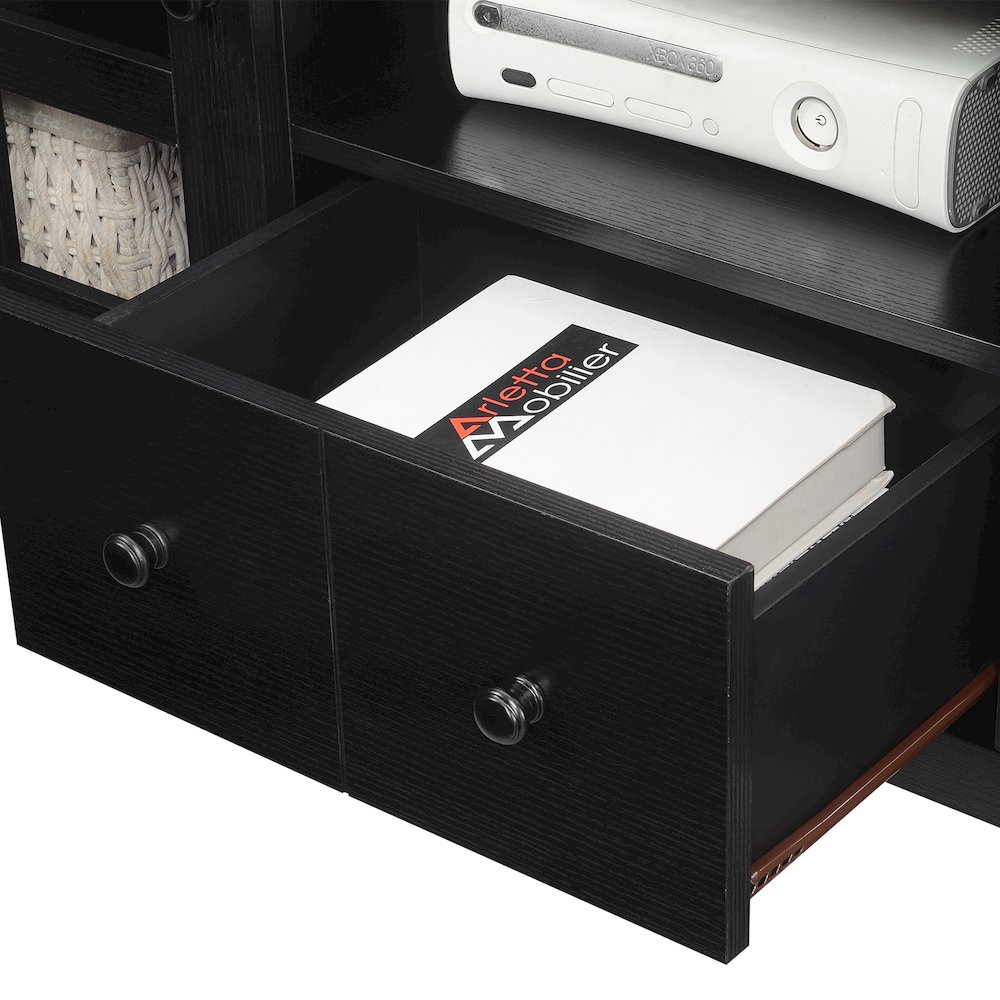1 Drawer TV Stand with Storage Cabinets and Shelves for TVs up to 65 Inches. Picture 4