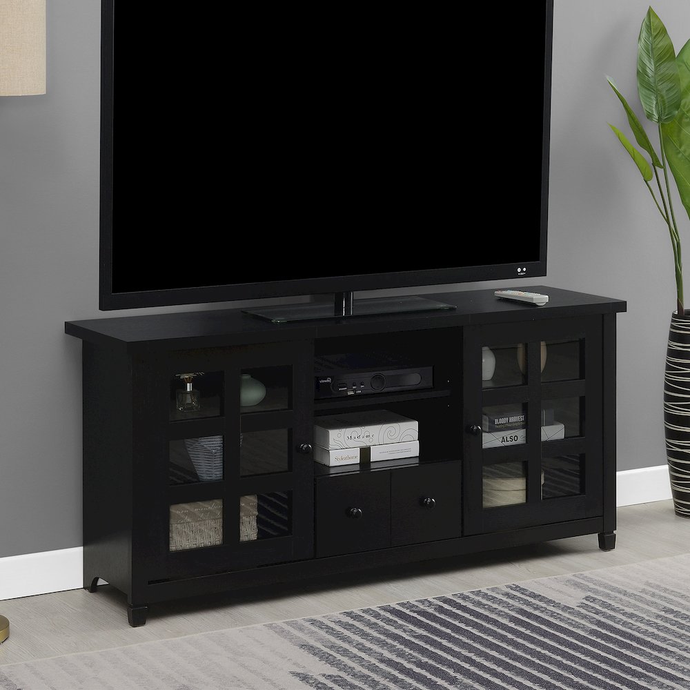 1 Drawer TV Stand with Storage Cabinets and Shelves for TVs up to 65 Inches. Picture 2