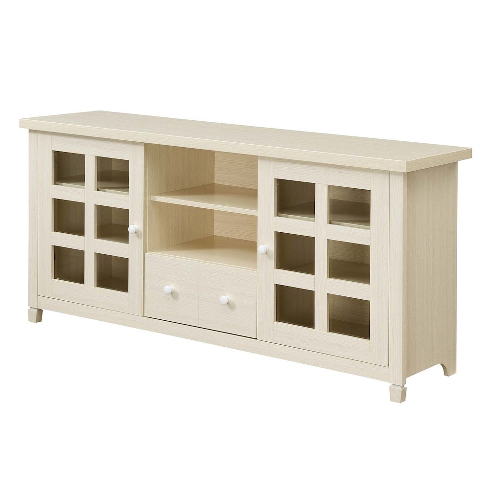 1 Drawer TV Stand with Storage Cabinets and Shelves for TVs up to 65 Inches. Picture 1