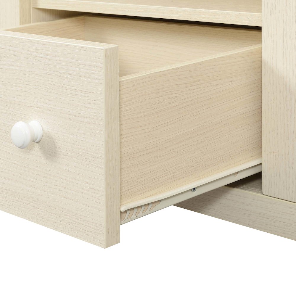 1 Drawer TV Stand with Storage Cabinets and Shelves for TVs up to 65 Inches. Picture 6