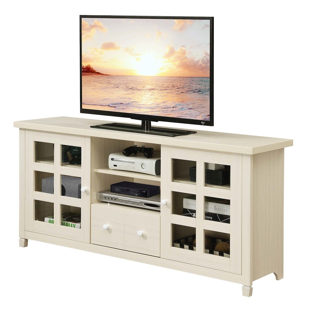 1 Drawer TV Stand with Storage Cabinets and Shelves for TVs up to 65 Inches. Picture 3