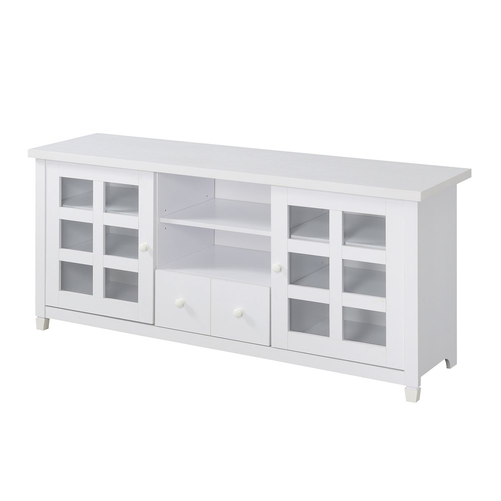 1 Drawer TV Stand with Storage Cabinets and Shelves for TVs up to 65 Inches. Picture 1