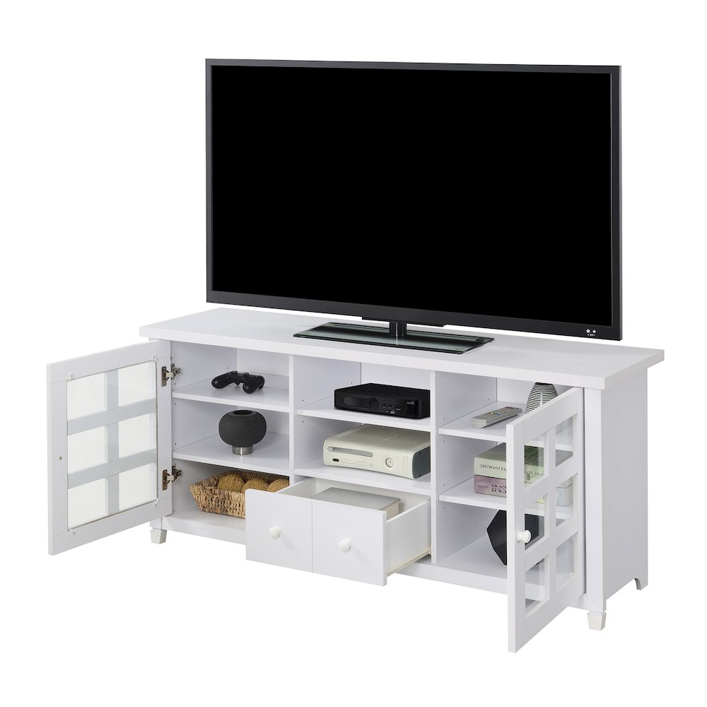 1 Drawer TV Stand with Storage Cabinets and Shelves for TVs up to 65 Inches. Picture 3