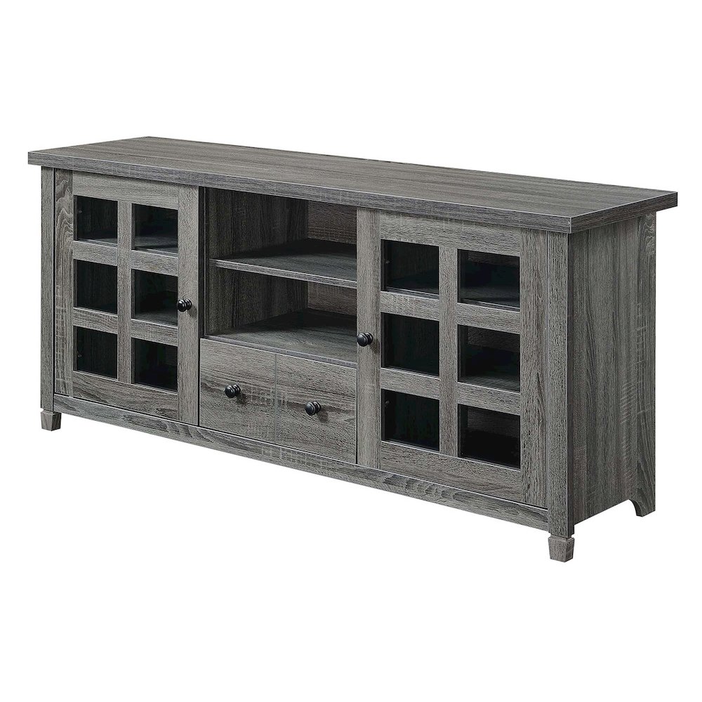 1 Drawer TV Stand with Storage Cabinets and Shelves for TVs up to 65 Inches. Picture 1