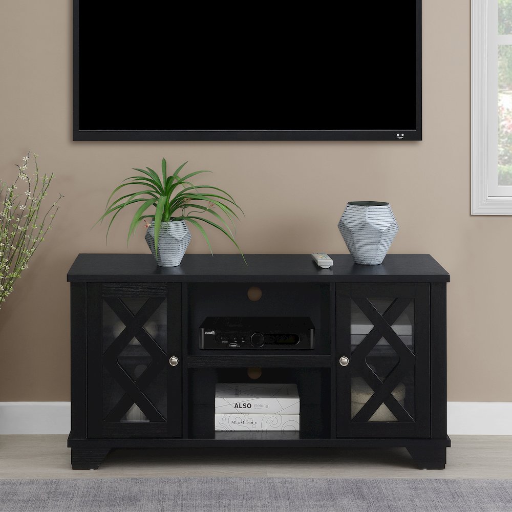Gateway TV Stand with Storage Cabinets and Shelves for TVs up to 55 Inches. Picture 3