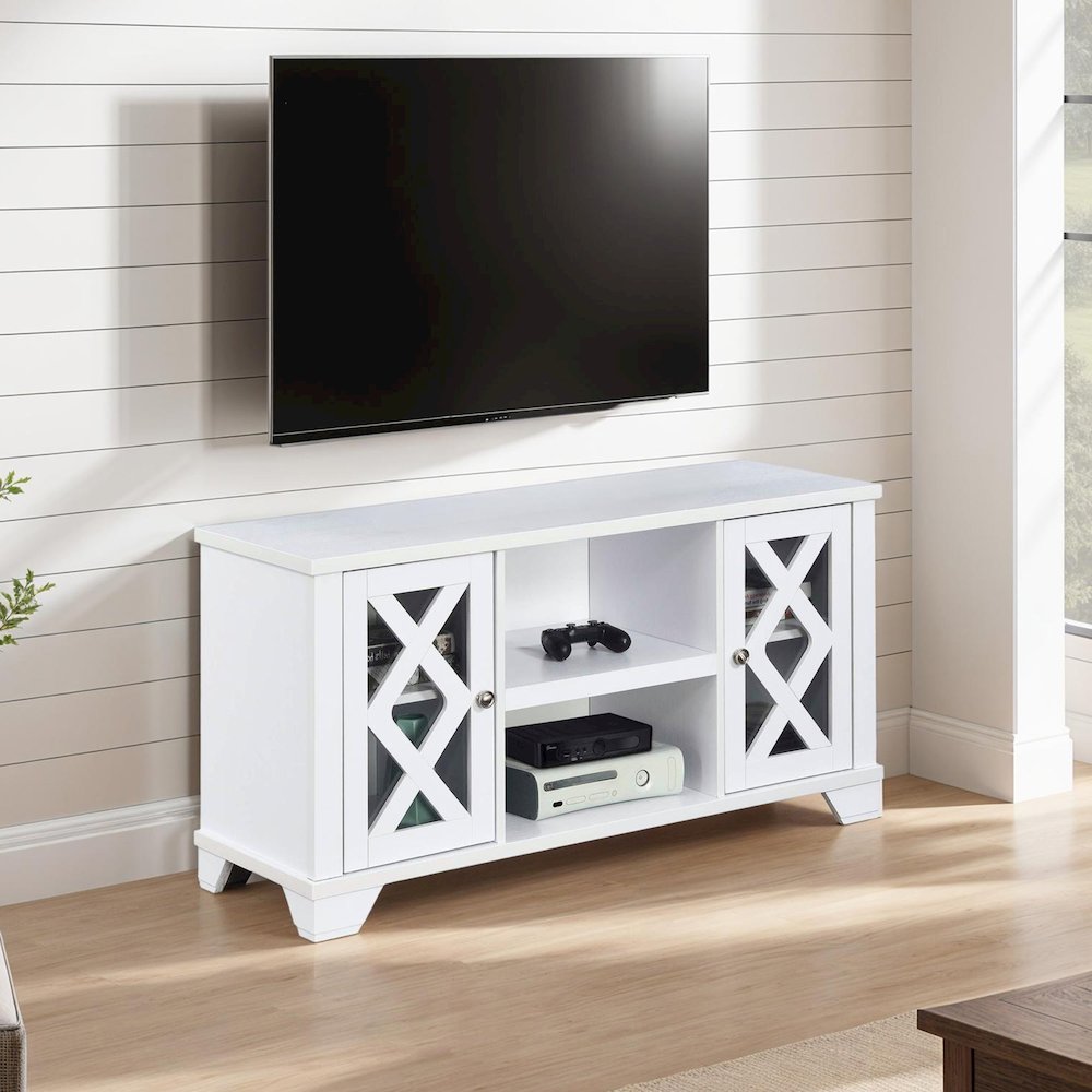 Gateway TV Stand with Storage Cabinets and Shelves for TVs up to 55 Inches. Picture 3