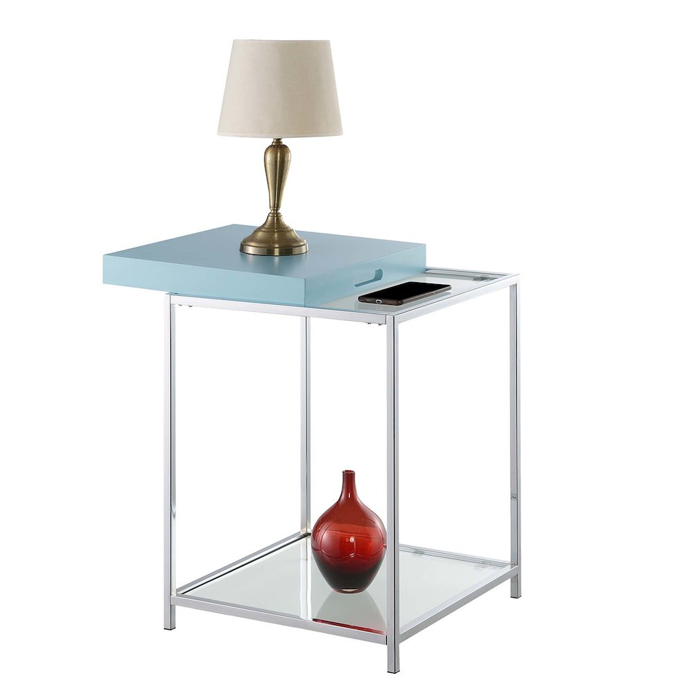 Palm Beach End Table, Sea Foam. Picture 4