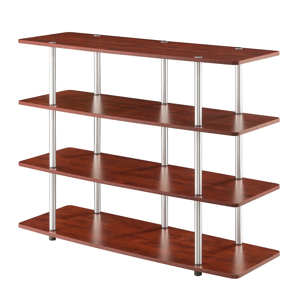 Designs2Go No Tools XL Highboy 4 Tier TV Stand for TVs up to 55 Inches. Picture 1