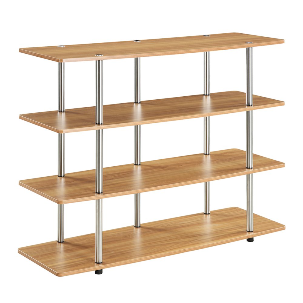 Designs2Go No Tools XL Highboy 4 Tier TV Stand for TVs up to 55 Inches. Picture 1